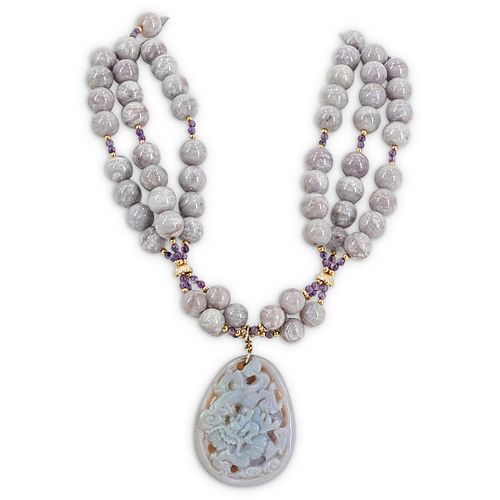 Paulette 14k and Opal Beaded Necklace