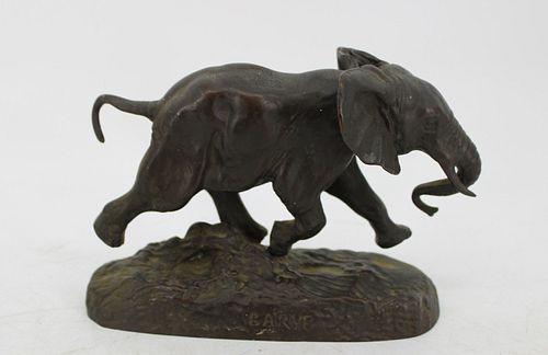 Antoine-Louis Barye (1796 - 1875) Bronze Elephant