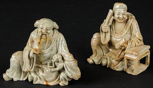 2 Chinese Stone Carvings, Qing Dynasty
