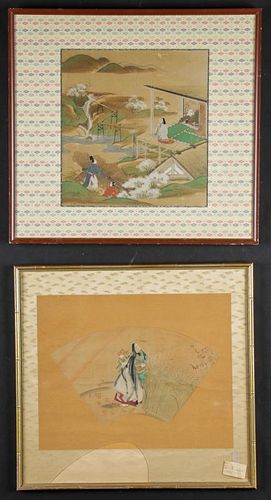 2 Works: Unknown Japanese (17th c.) TALE OF GENJI Works
