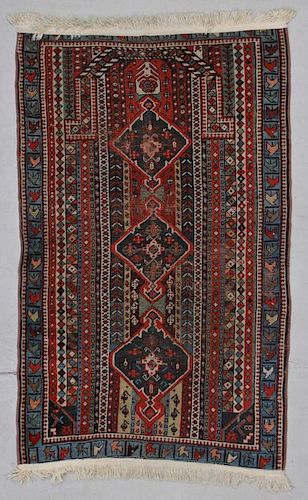 Antique Karabagh Prayer Rug: 3'4" x 5'3" (102 x 160 cm)