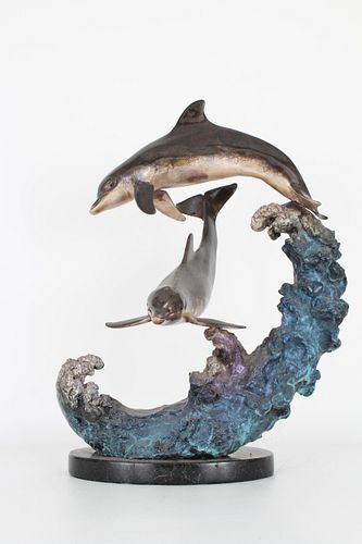 "Dolphin Jump" Wyland Bronze