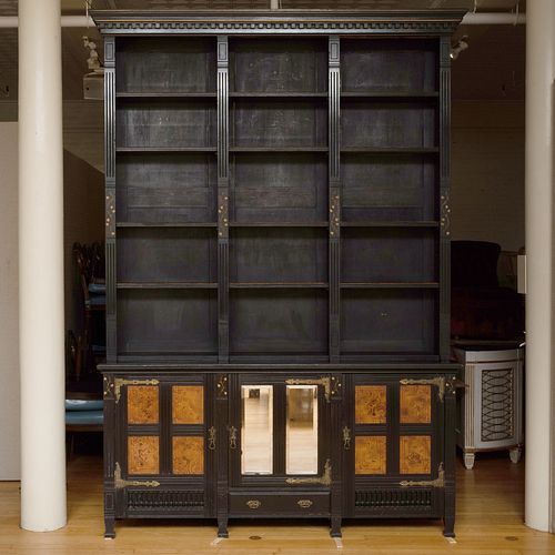 English Aesthetic Movement Ebonized Bookcase
