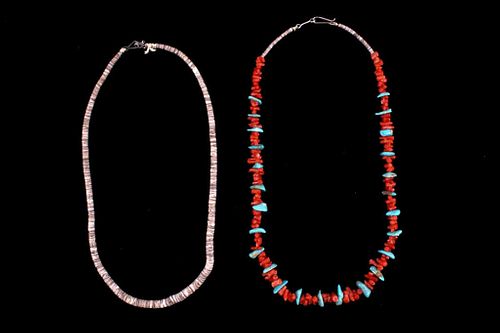 Vintage Navajo Heishi Shell Beaded Necklaces