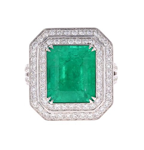Colombian Emerald 18K Convertible Ring to Pendant