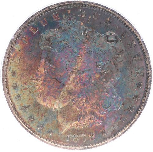 1879-S Morgan Silver Dollar PCGS MS64 Rainbow Tone