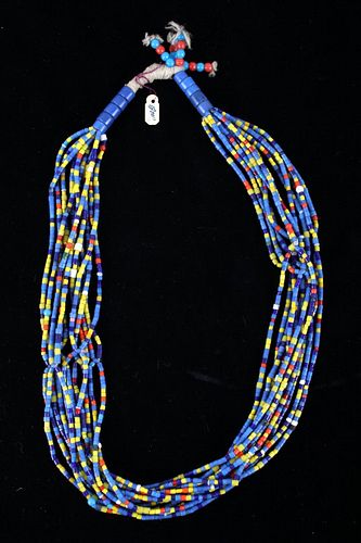 Rare Braided Trade Bead Necklace Cir.1800's