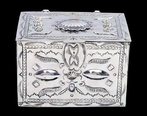 Armand American Horse Alpaca Silver Trinket Box