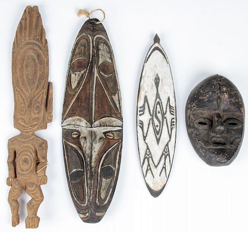 4 South Pacific Tribal Artifacts