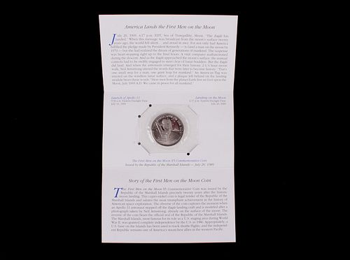 1989 First Men on the Moon $5 Commemorative Coin