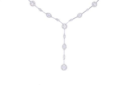 Opulent Brilliant Diamond & 18k Gold Necklace