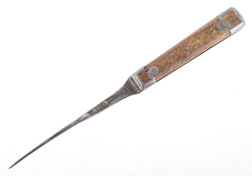 American Indian Pewter Inlaid Awl c. 1800's
