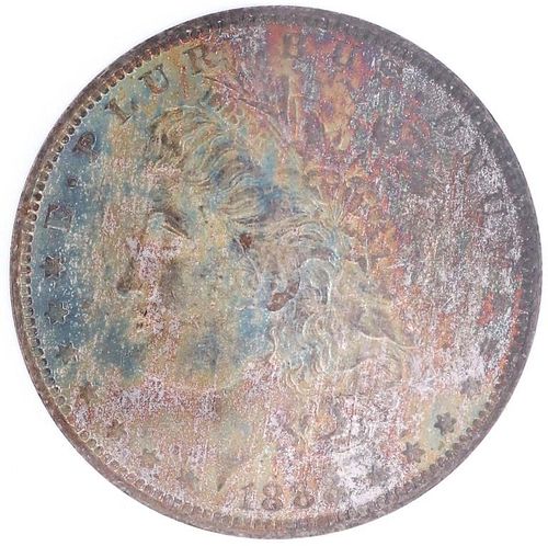 1888-O Morgan Silver Dollar MS 63 NGC Rainbow Tone