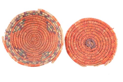Hopi Pueblo Indian Hand Woven Polychrome Baskets