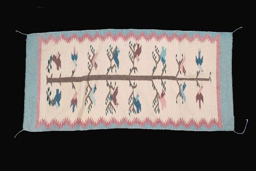 Navajo Tree Of Life Pictorial Style Wool Rug