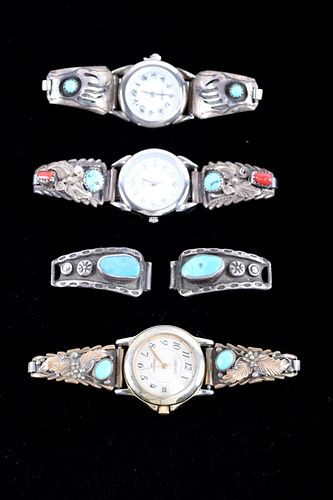 Early to Vintage Navajo Sterling 12K GF Watchbands