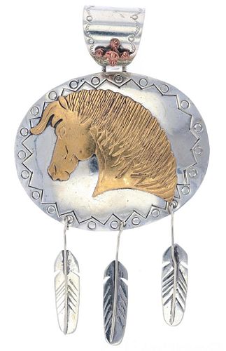 Armand American Horse Alpaca Silver Horse Pendant
