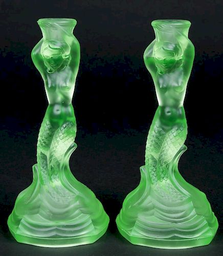 Walther and Sohne Art Deco Mermaid Candlesticks