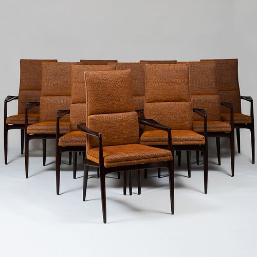 Set of Ten MCM Style Dining Chairs