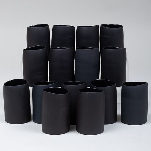 Set of Fifteen Chinese 3, Co. Porcelain Tumblers