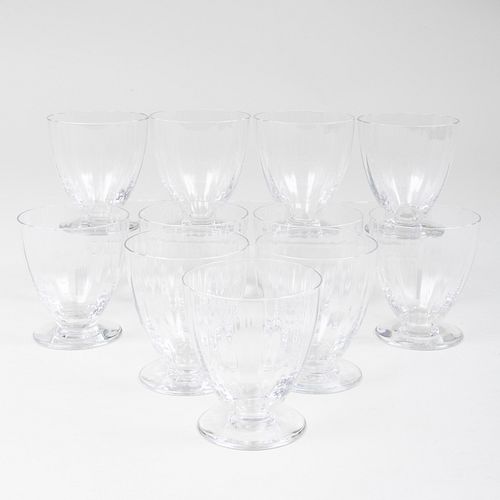 Set of Eleven Baccarat Footed Glasses
