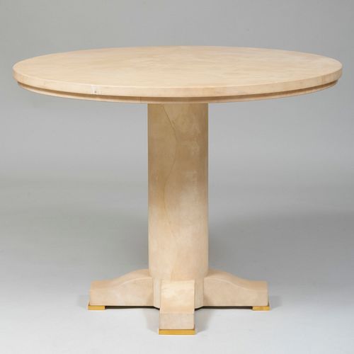 Goatskin Covered Table, in the Style of Karl Springer