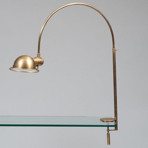 Modern Brass Clip Mounted  Desk Lamp
