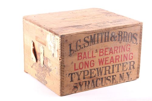 Early 1900'S Wooden L.C. Smith & Bros. Crate