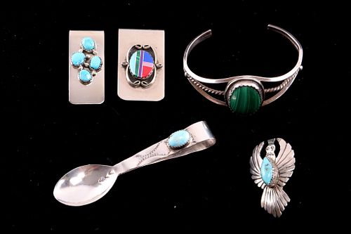 Navajo Silver, Turquoise & Multi Stone Jewelry