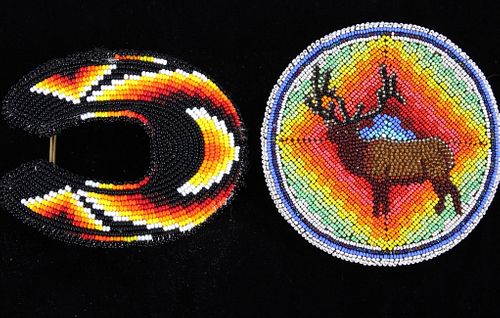 Montana Crow Indian Beaded Buckle Collection