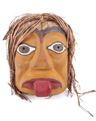 Coushatta Tribal Woven Pine Needle & Raffia Mask