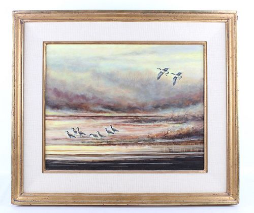 J. Wantulok Original Canadian Goose Painting