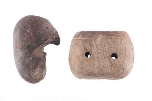 Pre-Columbian Double Bowl Artifact & Pipe Bowl
