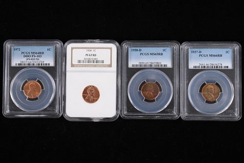 1937-1972-D Lincoln Penny MS94RD - PF67RD