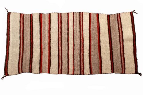 Navajo Mohair Banded Chinle Saddle Blanket