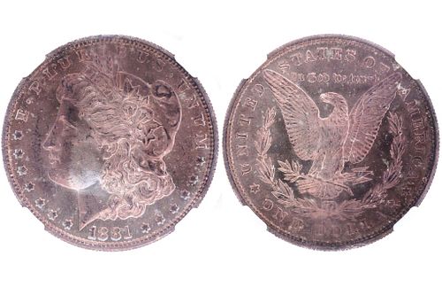 1881 - S Morgan Silver Dollar NGC MS64 Toned