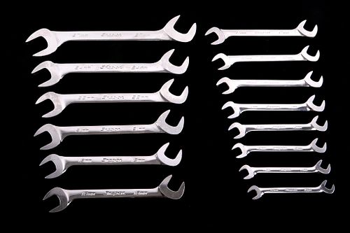 14Pc Snap-On Double Sided Angled Open End Wrenches