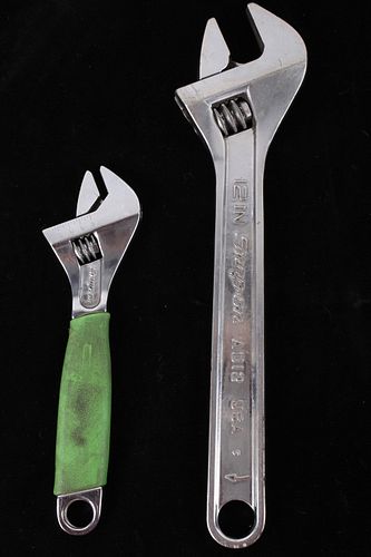 Snap On Adjustable Wrench Pair AD12 & FADH8G