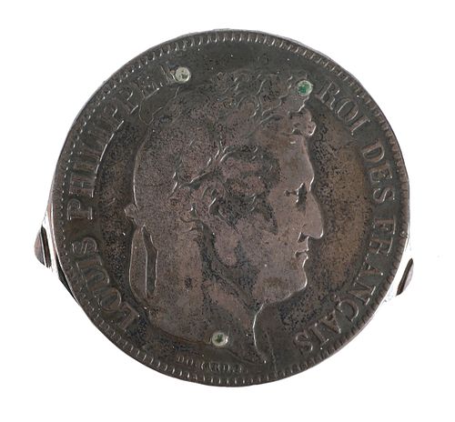Eloi 1834 5 Francs Coin Scissors File Knife 