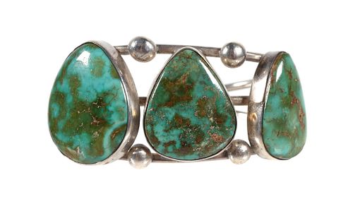 Sterling and Turquoise Cuff Bracelet