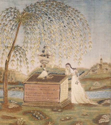 Mourning Silk Embroidery, 1810