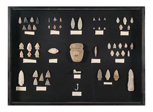 Indian Arrowhead Prehistoric Tool Collection