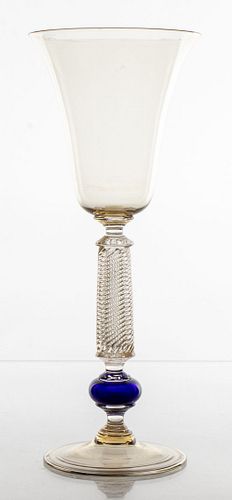 Davide Fuin Venetian Murano Glass Goblet