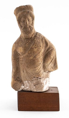 Ancient Greek Tanagra Terracotta Figure Fragment