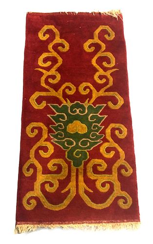 Art Deco Manner Floral Rug, 2 x 4