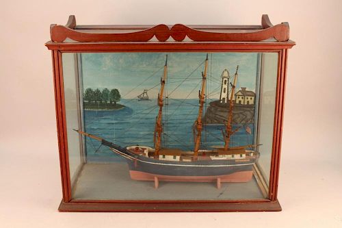 Framed "Baltimore" Ship Model