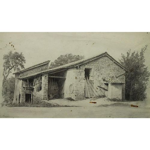 Alberto Pasini  (Italian 1826 - 1899) Rustic Barn