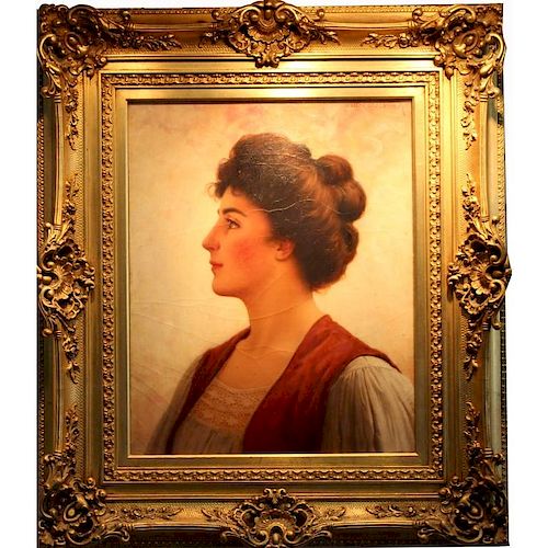 Walter Blackman (1847-1928) Portrait of a Female