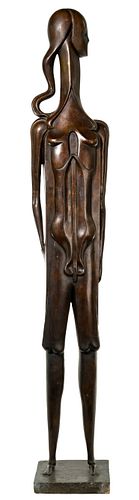 Grossman (American, 20th Century) 'Fegele' Bronze Statue