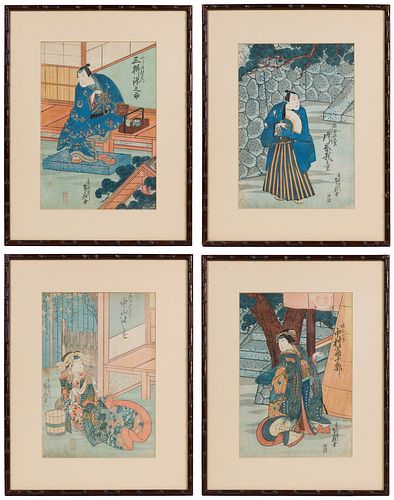 Sadanobu Hasegawa (Japanese, 1809-1879) Woodblock Prints